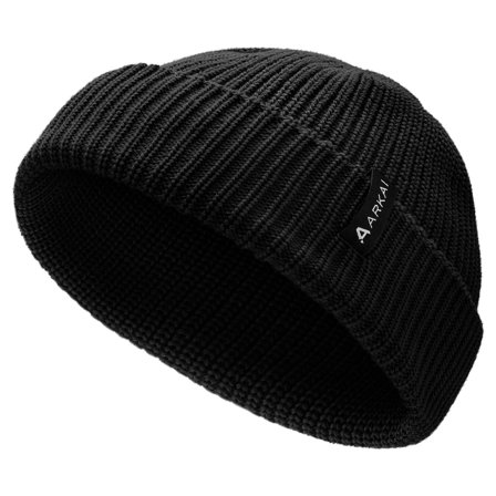 Nordic | Black Fisherman Polyester Beanie for Men - Beanies