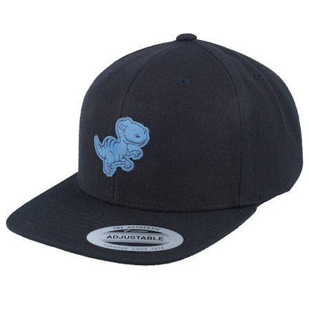 Kiddo Cap - Nero snapback Cappellino - Kids T-rex Blue Patch Black/Black Snapback @ Hatstore