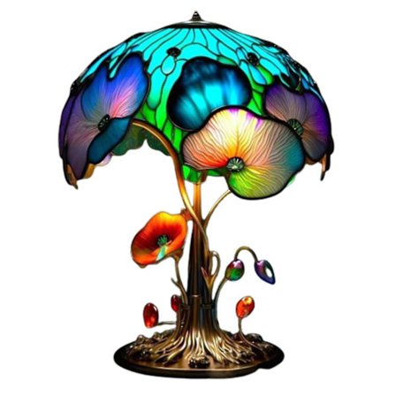 Malet Glas Svampe Bordlamper Boheme Harpiks Svampe Bordlampe Natlampe Til Hjem Og Kontor