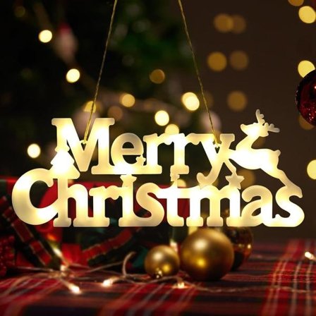 God Jul Skylt, Jul LED Hängande Ornament Ljus God Jul Hängande Skylt Jul Glödande Bokstav Skylt för Julgran Inomhus Dekoration