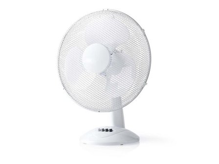 NEDIS Bordsfläkt 40 cm 45 W Plast Vit - Lyreco - Kontorsmöbler och inredning - Klimatprodukter - Kylfläktar