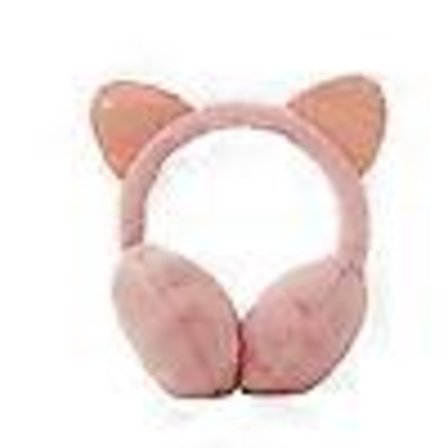 Varma Öronmuffar För Flickor Paljetter Kattöron Plysch Vinter Öronvärmare Läder Puder