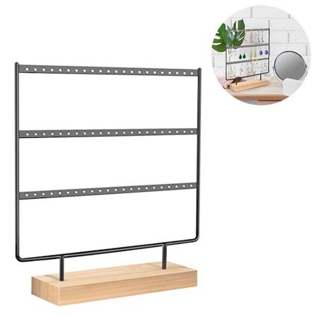 Mordely Örhängeställ i trä Enkel öronnålshållare