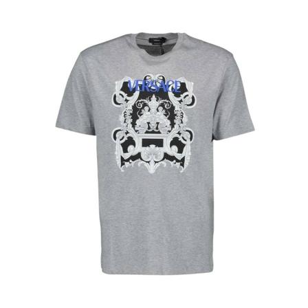Versace, T-Shirts Grijs, Heren, Maat:M