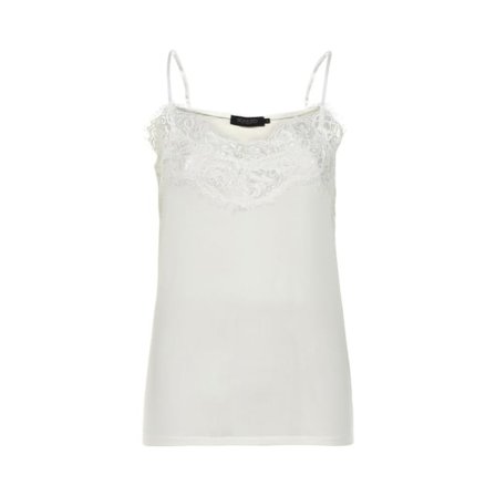 Soaked In Luxury Clara Singlet Top Linnen Dam Vit M