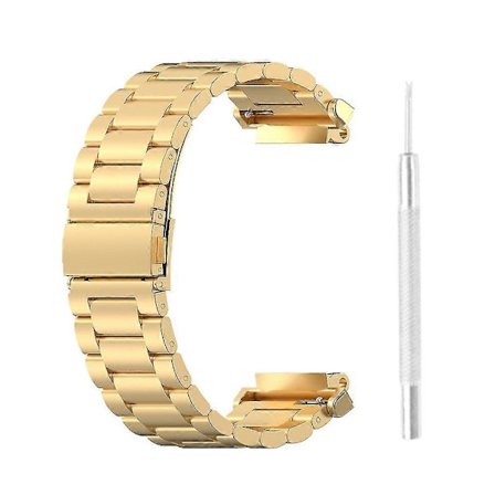 Metallinen kellon ranneke ruuvimeisselillä Amazfit For T Rex 2 -älykellon rannekkeeseen (FMY) Kulta