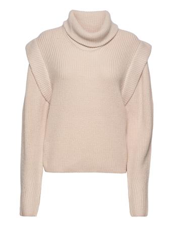Slfnatalie Ls Knit High Neck G Beige Selected Femme