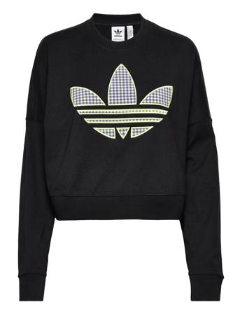 Over D Sweatshirt With Trefoil Application Black Adidas Originals