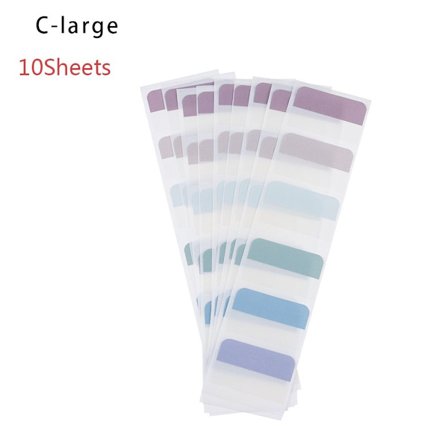 10 arkkia tarralappuja indeksilehtiöitä C-LARGE