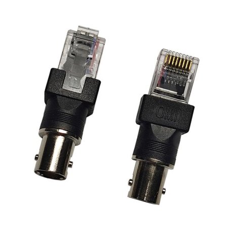 BNC til RJ45 Konvertere Adapter BNC Hun til RJ45 Han Koaksial Koaks Tønder Kobler Adapter Konnektorer til Linjetester