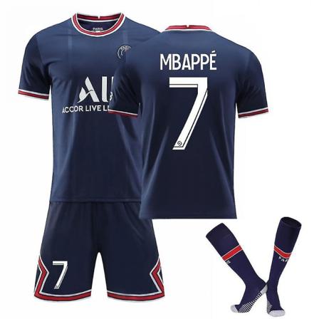 2021-2022 Ny säsong Paris fotboll T-shirt tröja set vuxen barn NAVY L(175-180CM)