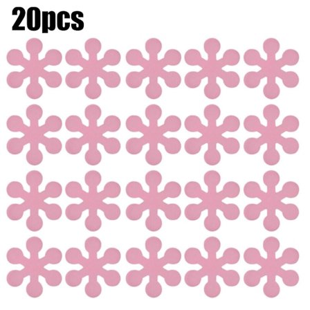 20 stk. Anti-skli baderoms klistremerker Anti-skli dusj for servise badekar rosa