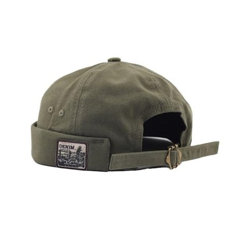 Men Docker Cap Retro Dome Melon GRÖN