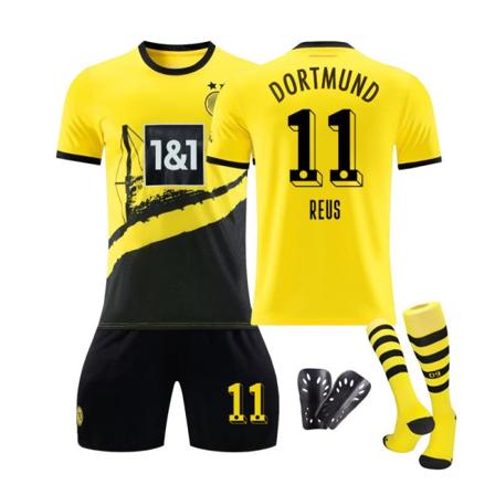 23/24 Dortmund Koti Lasten Jalkapallopaita Setti Sukilla Ja Suojilla 11 REBS L