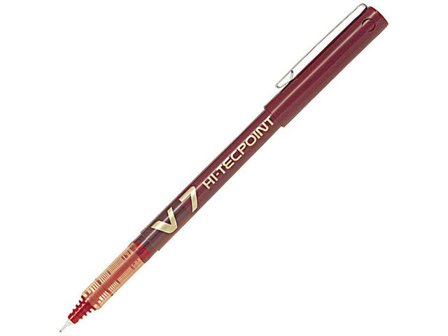 Pilot Bläckkulpenna, Hi-Tecpoint V7, 0,7 mm, röd - Lyreco - Kontorsmaterial > Pennor > Bläckkulpennor
