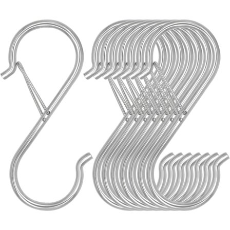 8 stk. S-krog, 3,5 tommer tung S-krog med sikkerhedsbæltespænde S-s