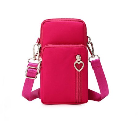 Mobiltelefon taske, mini taske til kvinder - telefonpung - dame - lille taske - lys rød