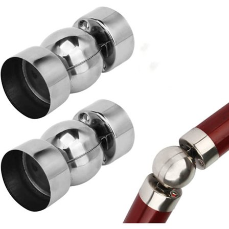 2 stk. 0,4 mm ultra tynde rustfrit stål håndliste slangeforbindelse U