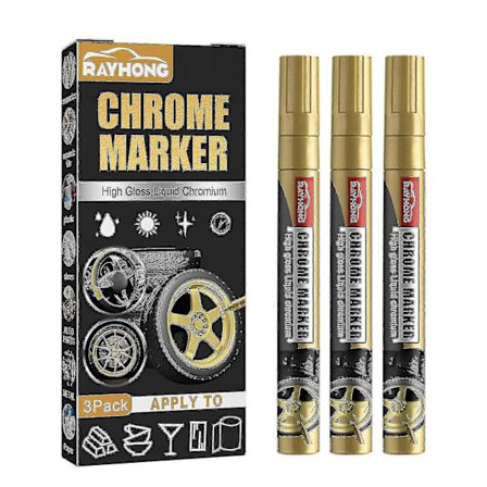 Dækmaling Marker Pen Vandtæt og Hurtigtørrende til Bildæk Gummi Metal Bil Dekoration