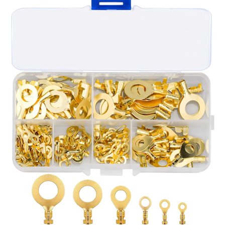 Elektriske Ring Messing Crimp Kabelforbindelser Tråd, Kobber Ring Cab