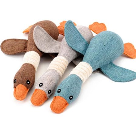 Hundelegetøj til let aggressive tyggere Bid-resistent til kindtænder Rengøring af linned Plyslegetøj Kvækkende gås til små og mellemstore hunde