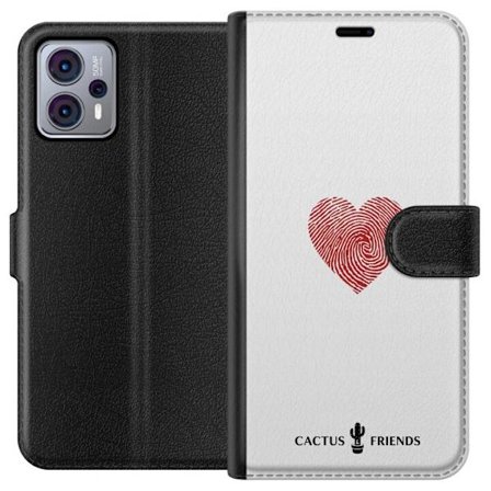 Yhteensopiva Lompakkokotelo Motorola Motorola Moto G23 Cactus and Friends - Fingerprint Love
