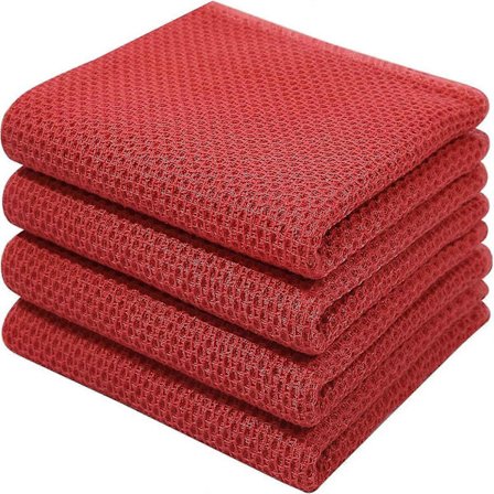 6-pak 100% Bomuld Terry Viskestykker Køkken Opvask Rengøring Hængende Løkke S202412306944