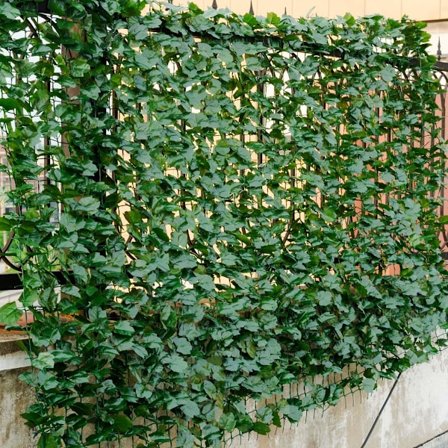 Kunstig plante Væghæk Vedbendblade Privacy Screen Hæk Plant Udendørs & Indendørs Havehegn 150 x 300 cm