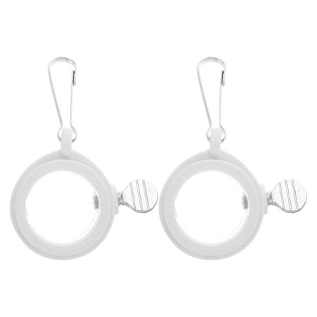 2 st flaggstångshållare i plast, roterande flaggstångsklips