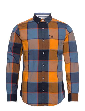 Wvn Slim Fit Lrg Pla Skjorte Uformell Multi/mønstret Original Penguin