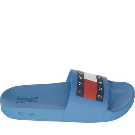 Tommy Jeans flag pool sliders Blå, Dame, Størrelse: 38 EU