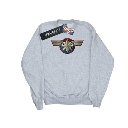 Marvel Girls Captain Marvel Bröst Emblem Sweatshirt 7-8 År S
