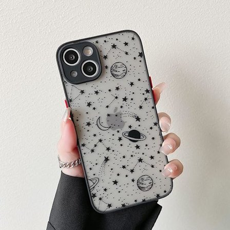 Kompatibel med iPhone 13pro max (6,7 tum), Planet Sky Star Patt