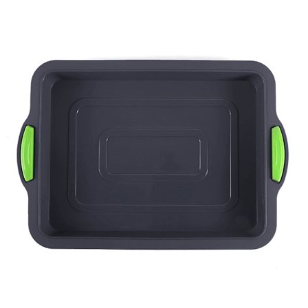 Non-stick Silikone Firkantet Kageform til Bagning (Lysegrå)