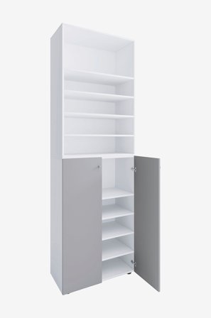 VCM - Vcm Skoskap Lona 2Xl 10-rom med hengslede dører + hylle - Flerfarget - Skoskap - Fra Homeroom