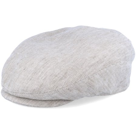 Stetson - Beis flatcap Gorra - Driver Cap Linen Flat Cap @ Hatstore