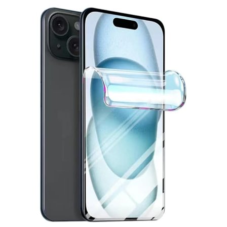 2-pack iPhone 15 Hydrogel Skärmskydd HD 0,2mm