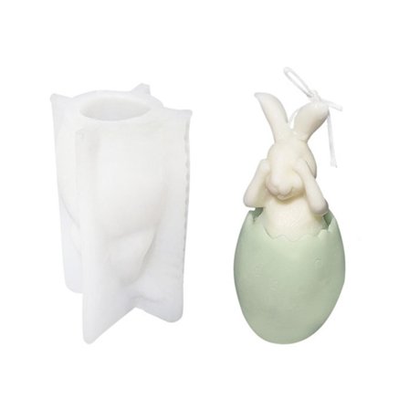 Påskehareform Kreativ Form Fleksibel Klar Tekstur Non-stick Enkel Utforming Dekorativ Matvarekvalitet Håndlaget 3d Påskehare Silikon Diy Mo