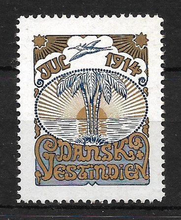 Dansk Vestindien - julmärke 1914 - Postfrisk