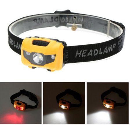 1pc Kraftfull LED-pannlampa, batteridriven LED-pannlampa 4 ljuslägen