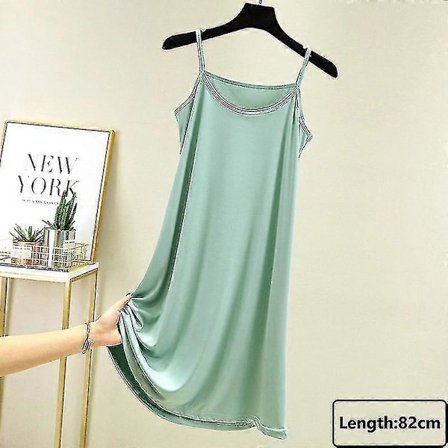 Sømløs Hel Underskjørt Under Kjole Dame Sommer Pluss Størrelse Ermeløs Ice Silk Underkjole Sexy Slim Stropp Nattkjole_h
