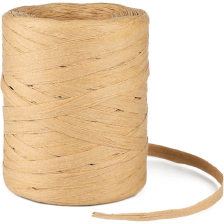 Flerfärgat Raffiapappersband, Naturligt, 200 M