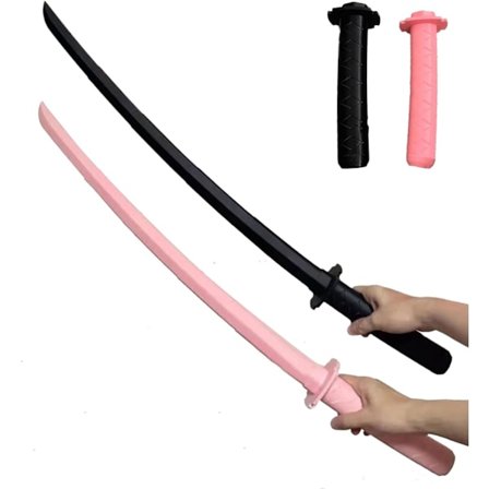 3D-trykte Gravity Retractable Samurai Sword Modellleker, Plast 3D-trykt Retractable Sword, Teleskopisk Katana Leke,