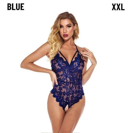 Spets Bodysuits Underkläder Nattkläder-Underkläder BLÅ XXL blå XXL blå XXL