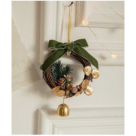 Liten Krans Julepynt Julebord Atmosfære Dekorrekvisitter For Å Gi Små Gaver Julekrans[D]