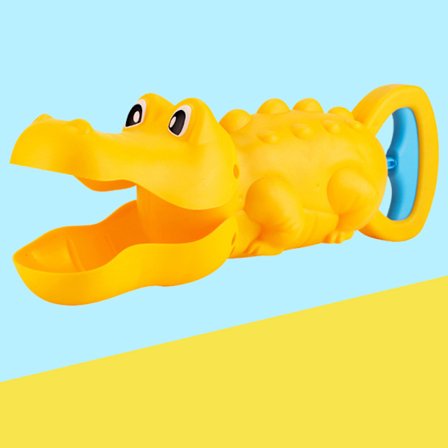 Barn strand leksak klämma Stor krokodil klämma (gul)