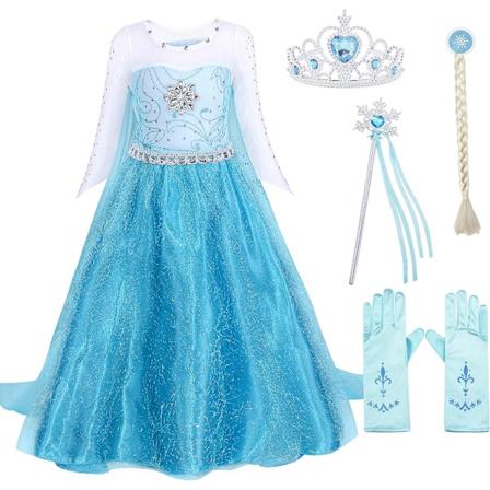 Jebecia Tyttöjen prinsessapuku Puku syntymäpäivä Halloween Lastenjuhlat Cosplay-asu 2-12 vuotta