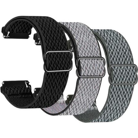 3 bølge mønstret nylon integrert stropp (grå, svart, blågrå), egnet for Apple Watch 42/44/45/49mm stropp, utskiftbar stropp