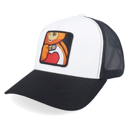 BOOM - Svart trucker Caps - Teddy The Don Patch White/Black A-frame Trucker @ Hatstore