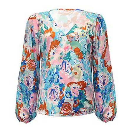 Dam Casual Vardaglig Lös Skjorta Snygg Och Iögonfallande Blus (S)